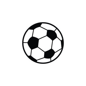football soccer ball outline black and white