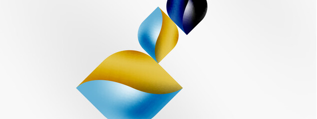 Vector abstract geometric background. Techno flower petals concept. Wallpaper or texture design, bright poster, banner, flyer