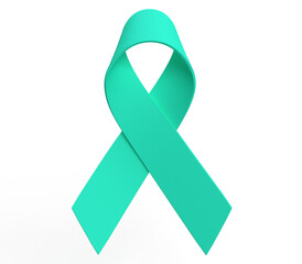 Green blue color gradient bow ribbon symbol decoration ornament treatment health care disease world  ovarian cancer help hope awareness woman female lady campaign charity ovarian cancer cervical 