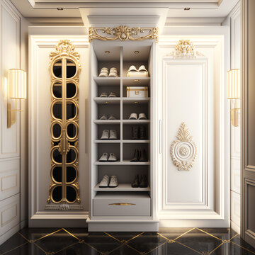 Title: "Experience Timeless Elegance with Alaa El Mahdy's New Classic Luxury Inside Door Entrance - A Stunning Wall Design that Elevates Your Home's Aesthetic" AI Generative