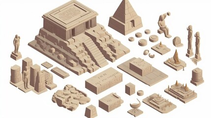 isometric stone temple