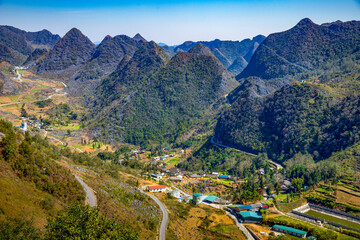 Dong Van geological rock plateau, Ha Giang province, Vietnam