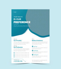 Medical healthcare flyer design template