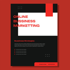 Corporate Business Flyer poster pamphlet brochure cover design layout background, two colors scheme, vector template in A4 size - Vector