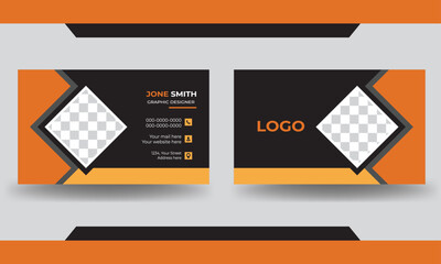 Luxury creative corporate business card template,simple clean portrait vector design