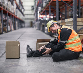 A warehouse worker was seriously hurt when a piece of loaded merchandise slipped and fell on him. When someone has a leg injury at work, immediate first aid and support from coworkers is required.