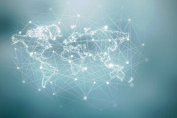 2d illustration world map abstract background