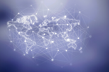 2d illustration world map abstract background