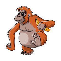 cartoon cute orang utan monkey smile © idesign2000