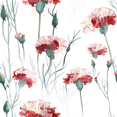 seamless floral background, Illustration by Generative Ai