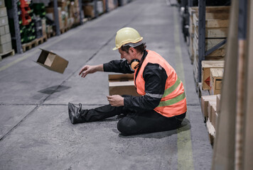 A warehouse worker was seriously hurt when a piece of loaded merchandise slipped and fell on him. When someone has a leg injury at work, immediate first aid and support from coworkers is required.