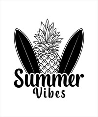 Summer vibes illustration trendy unique vector tshirt design summer mode tshirt