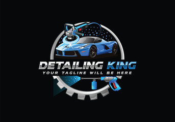Car detailing logo auto detailing logo car polish logo car service logo car wash logo car cleaning logo vector
