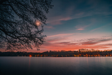 Abendrot am Baldeneysee in Essen