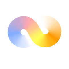 Infinity gradient geometric logo