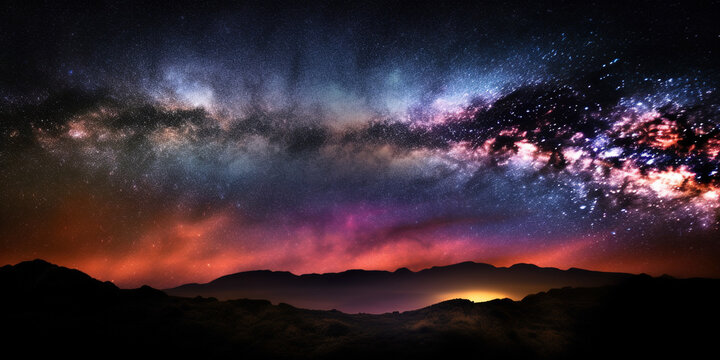 Cosmic sky, starry night background, Generative AI
