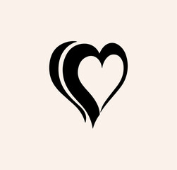 Heart icon. Design for love symbols. Heart logo. Romatic Passion