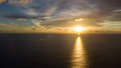 Sunset over the sea