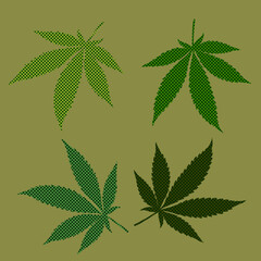 Abstract cannabis leaf design background image.