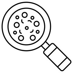 Premium download icon of search bacteria 