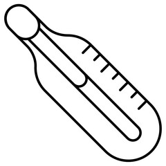 An editable design icon of digital thermometer