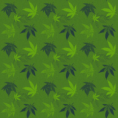 Abstract cannabis leaf design background image.
