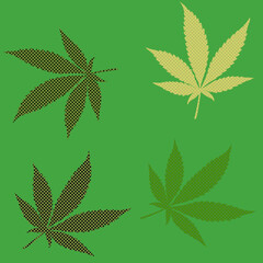 Abstract cannabis leaf design background image.