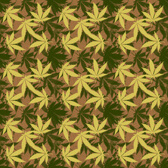 Abstract cannabis leaf design background image.