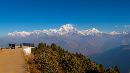 Beautiful view of Annapurna mountain range , Nepal