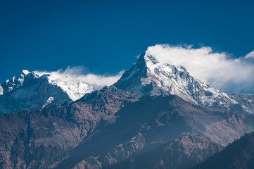 Fototapeta na wymiar Beautiful view of Annapurna mountain range , Nepal