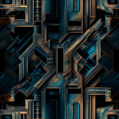 Obraz premium Generative AI. An abstract grunge composition. Creative geometric background. Generative AI.