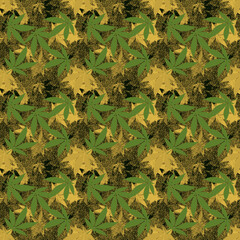 Abstract cannabis leaf design background image.
