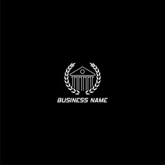 Logo concept for accounting or real estate company icon isolated on dark background