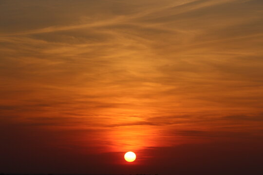 sunset in the sky