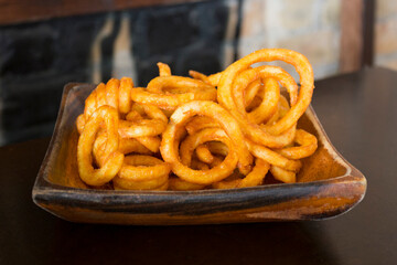 American style fried onion rings.