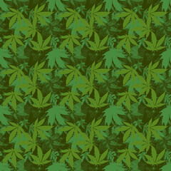 Abstract cannabis leaf design background image.