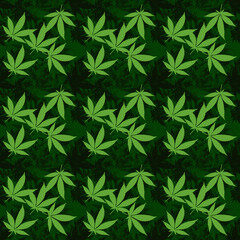 Abstract cannabis leaf design background image.