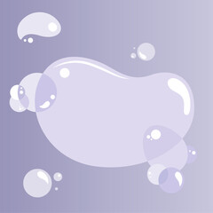 Abstract floating jelly bubble tea background vector illustration graphic