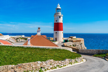 Fototapeta na wymiar Europa Point Lighthouse in Gibraltar, UK