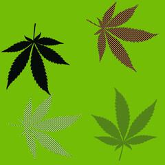 Abstract cannabis leaf design background image.