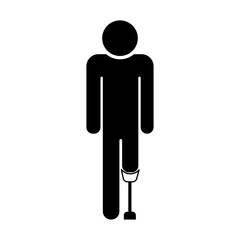 prosthesis icon, flat Illustration on white