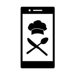 chef hat, icon, illustration on white background