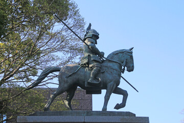 山内一豊像・高知城（高知県・高知市）