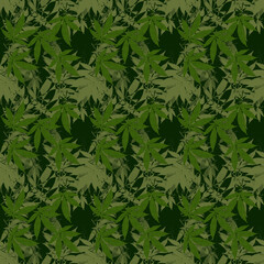 Abstract cannabis leaf design background image.