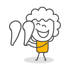 Stick figures. Alphabet. Isolated on white background. Hand drawn Doodle Line Art Cartoon Design character.