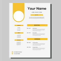 Professional CV resume template design