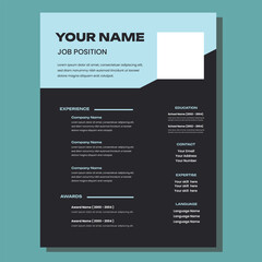 Professional CV resume template design