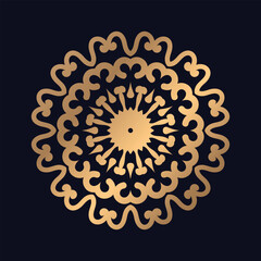 Gold color Abstract mandala design Background