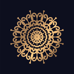 Ethnic golden islamic pattern mandala design Background