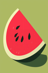 Slice of watermelon.